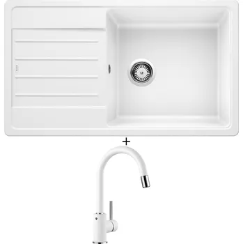 Granitový dřez Granitový dřez SET BLANCO LEGRA XL 6 S bílá 523328 + Blanco MIDA-S bílá 521457