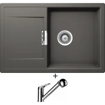 Granitový dřez Granitový dřez SET Schock MONO D-100 Silverstone + Schock COSMO 525122 chrom