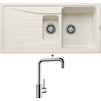 Granitový dřez Granitový dřez SET Blanco SONA 6 S bílá soft 527154 + Blanco MILI chrom 519413