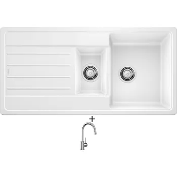 Granitový dřez Granitový dřez SET Blanco LEGRA 6 S bílá 522209 + Blanco MIDA-S chrom 521454