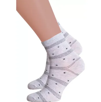 Dámská móda Dámské klasické ponožky Steven 099/807 Barva/Velikost: světlý melír / 35/37