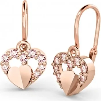Šperk Couple, Dětské náušnice Darcy, růžové zlato a zirkony, 585-66-3-0357.4C00.0.00.008.14