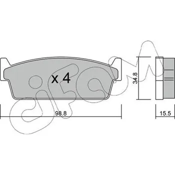 Brzdová destička Sada brzdových destiček, kotoučová brzda CIFAM 822-493-0