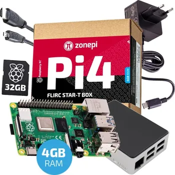 Stolní počítač Sada s Raspberry Pi 4B - 4GB, Flirc krabička + 32GB microSD + příslušenství