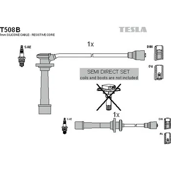 Zapalovací kabel Sada kabelů pro zapalování TESLA T508B