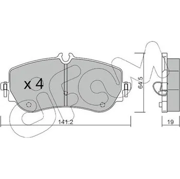 Brzdová destička Sada brzdových destiček, kotoučová brzda CIFAM 822-1175-0