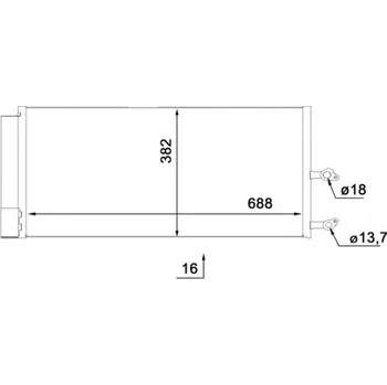 Výparník klimatizace Kondenzátor, klimatizace MAHLE AC 890 000S