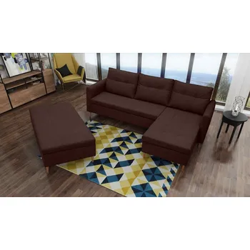 Obývací stěna Sedací souprava s taburetem Areon P hnědá