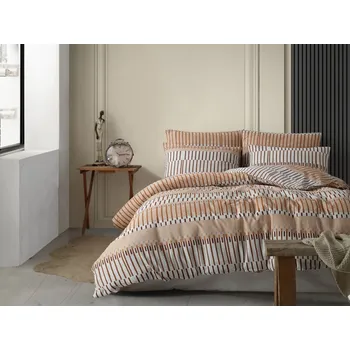 Povlečení Brotex Povlečení francouzské bavlna 240x220,70x90 Miranda hnědá