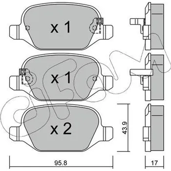 Brzdová destička Sada brzdových destiček, kotoučová brzda CIFAM 822-324-4