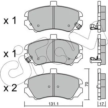 Auto-moto Sada brzdových destiček, kotoučová brzda CIFAM 822-884-0