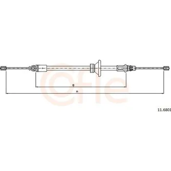 Auto-moto Tažné lanko, parkovací brzda COFLE 11.6801