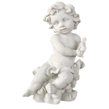 Zahradní dekorace ZahradniDekorace zahradní sochy - Anděl s lyrou, výška 22 cm, 1,2 kg