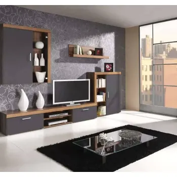 Obývací stěna Obývací stěna Samir švestka/grafit - doprava zdarma - SLEVA 3% s kodem radost25