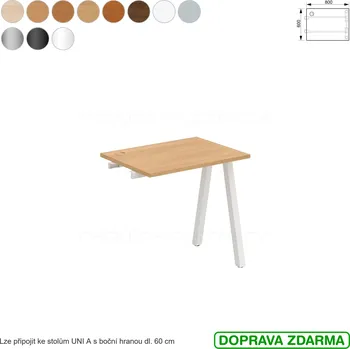 Psací stůl UE A 800 R Hobis UNI - Stůl řetězící 80 x 60