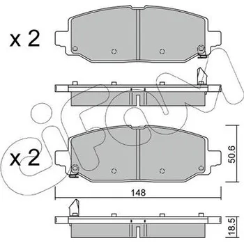 Brzdová destička Sada brzdových destiček, kotoučová brzda CIFAM 822-1335-0