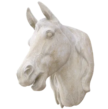Zahradní dekorace ZahradniDekorace zahradní sochy zvířat - Hlava koně III, rozměr 30x50 cm, 38 kg
