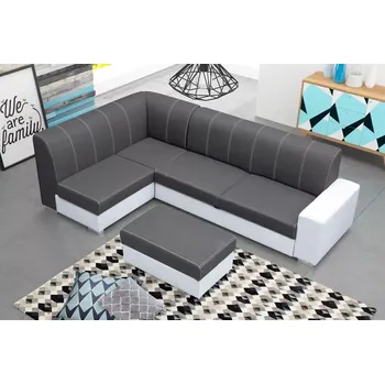 Sedací souprava Sedací souprava Rest tm.šedá/bílá - LEVÁ - doprava zdarma - SLEVA 3% s kodem radost25