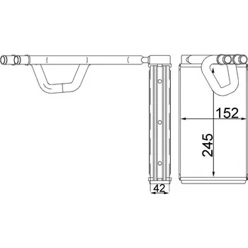 Výměník tepla Vymenik tepla, Vnitrni vytapeni MAHLE AH 232 000S