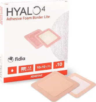 Krytí na ránu Fidia Farmaceutici HYALO4 Adhesive Foam Border Lite 10 x 10 cm 10 ks