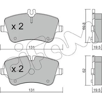 Brzdová destička Sada brzdových destiček, kotoučová brzda CIFAM 822-342-0