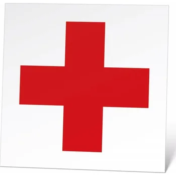 Lékárnička Lékárnička - červený kříž - symbol Plast 140 x 140 mm tl. 0.5 mm - Kód: 03246