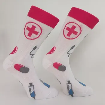 Dámské ponožky Dámské ponožky Trepon Vizita, bílé (bavlněné ponožky pro zdravotníky)