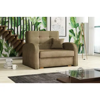 Obývací stěna Rozkládací křeslo Vivian Gold I Paros sv. hnědá