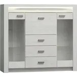 Vitrína s komodou INFINITY 08 jasan bílý - doprava zdarma - SLEVA 3% s kodem radost25