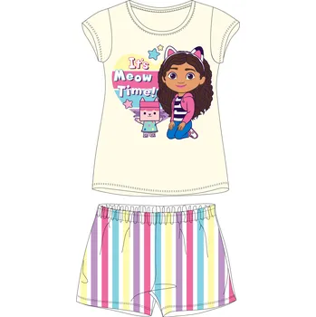 Dívčí pyžamo Gábinin kouzelný domek - licence Dívčí pyžamo - Gábinin kouzelný domek 5204005, světle žlutá / proužek Barva: Žlutá, Velikost: 110