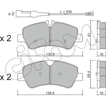 Auto-moto Sada brzdových destiček, kotoučová brzda CIFAM 822-991-1