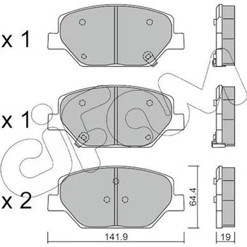 Brzdová destička Sada brzdových destiček, kotoučová brzda CIFAM 822-1178-0