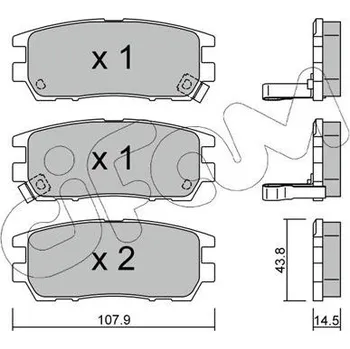 Auto-moto Sada brzdových destiček, kotoučová brzda CIFAM 822-151-0