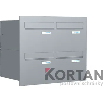 Poštovní schránka Poštovní schránka B-246 - pro zazdění s čelní deskou - lakovaná RAL 7035 - světle šedá