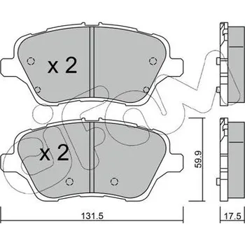 Brzdová destička Sada brzdových destiček, kotoučová brzda CIFAM 822-976-0