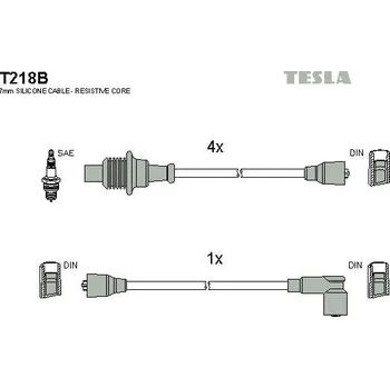 Zapalovací kabel Sada kabelů pro zapalování TESLA T218B