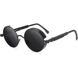 Retro kulaté sluneční brýle Steampunk Černé Lifestyle 180427011528BL15