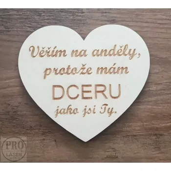 Dřevěné srdíčko pro dceru