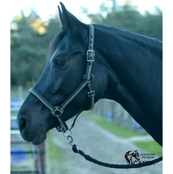 Ohlávka Busse -SMOOTH SOFT- - Modrá/Růžová/Šedá - Cob