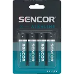 Baterie tužková Sencor SBA LR6 4BP AA, 4 ks