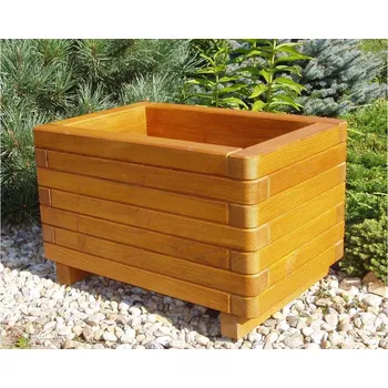 Zahradní dekorace ZahradniDekorace VÝPRODEJ - zahradní květináč ELEGANCE 60x90 dřevěný dubový, ODSTÍN OŘECH