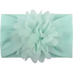 Dětská čelenka s květem - zelená