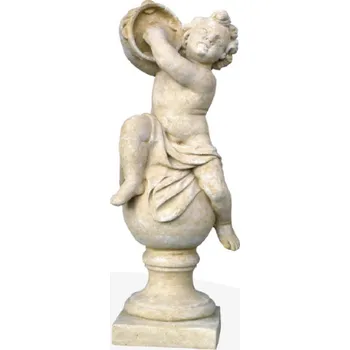 Zahradní dekorace ZahradniDekorace zahradní socha - Anděl s tamburínou, výška 97 cm, 80 kg