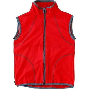 Chlapecká vesta Fantom Dětská TENKÁ softshellová vesta - ČERVENÁ velikost: 140