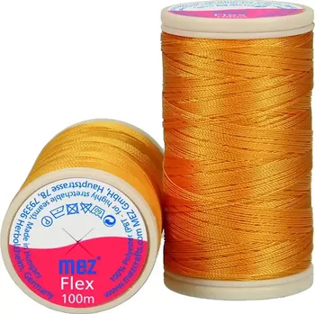 Nit Elastická polyesterová nit 6350 Oranžová (MEZ FLEX 120)