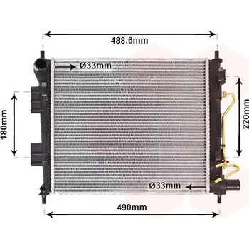 Motor automobilu Chladič, chlazení motoru VAN WEZEL 82012708