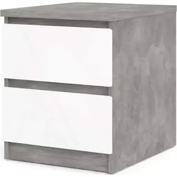 Noční stolek Noční stolek Simplicity 230 beton/bílý lesk - SLEVA 3% s kodem radost25