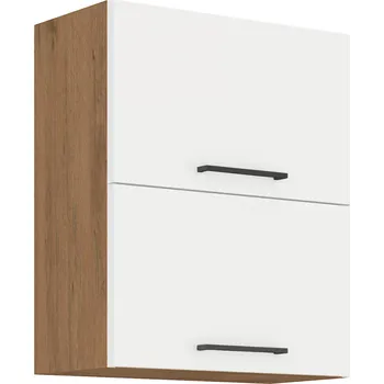 Kuchyňská linka Horní skříňka, dub lancelot / bílá extra vysoký lesk HG, VEGA 60 GU-72 2F