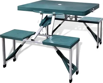 kempingový stůl Skládací kempingový set stůl a 4 stoličky 41456