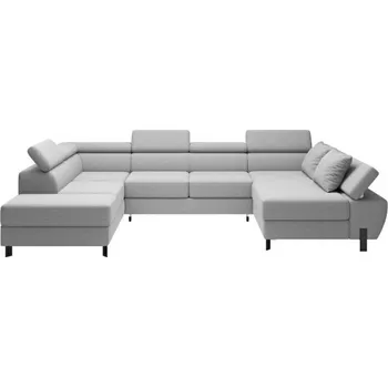 Sedací souprava Rozkládací pohovka Molina lux XL U18 Kůže - béžová Doprava ZDARMA.